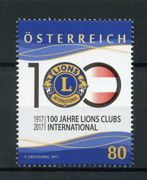 Austria 2017 MNH Lions Club International 100th Anniv 1v Set Stamps