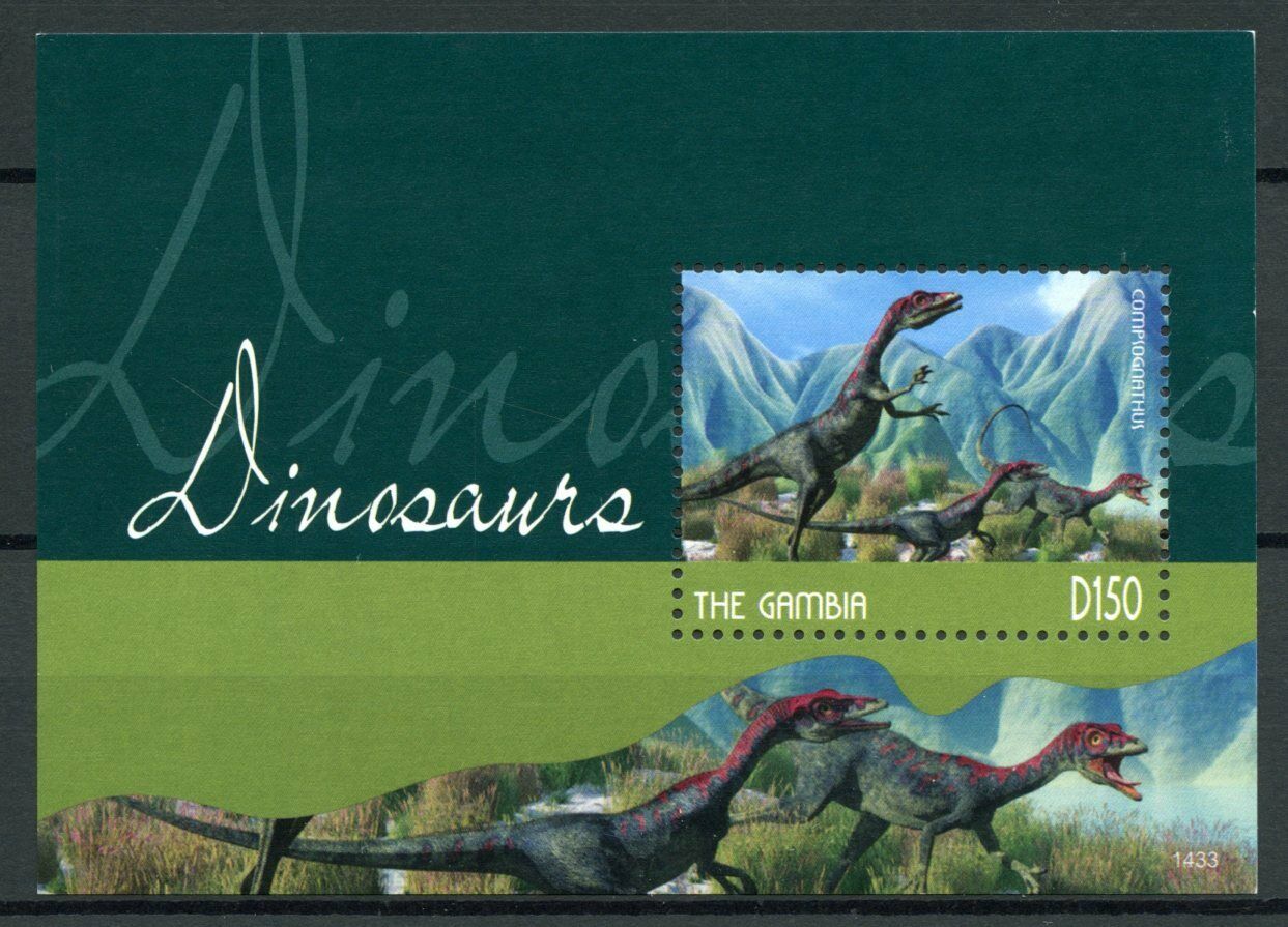 Gambia 2014 MNH Dinosarus Stamps Prehistoric Animals Compsognathus 1v S/S II
