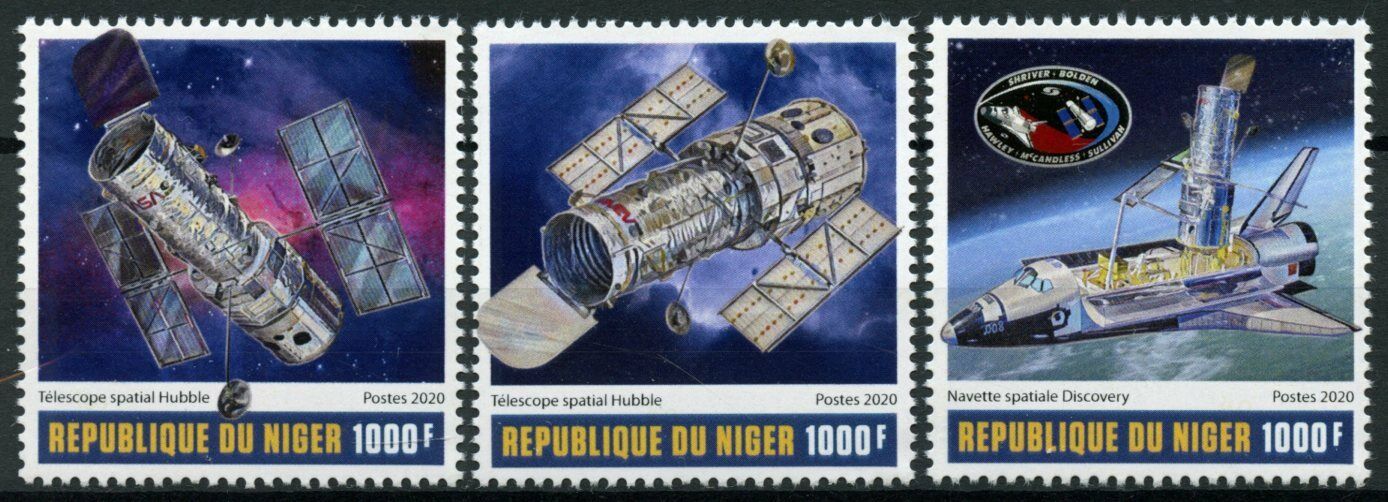 Niger Space Stamps 2020 MNH Hubble Telescope Launch 30th Anniv Telescopes 1v S/S