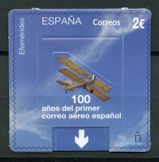 Spain Aviation Stamps 2020 MNH First Spanish Airmail 100 Years Aircraft 1v Set