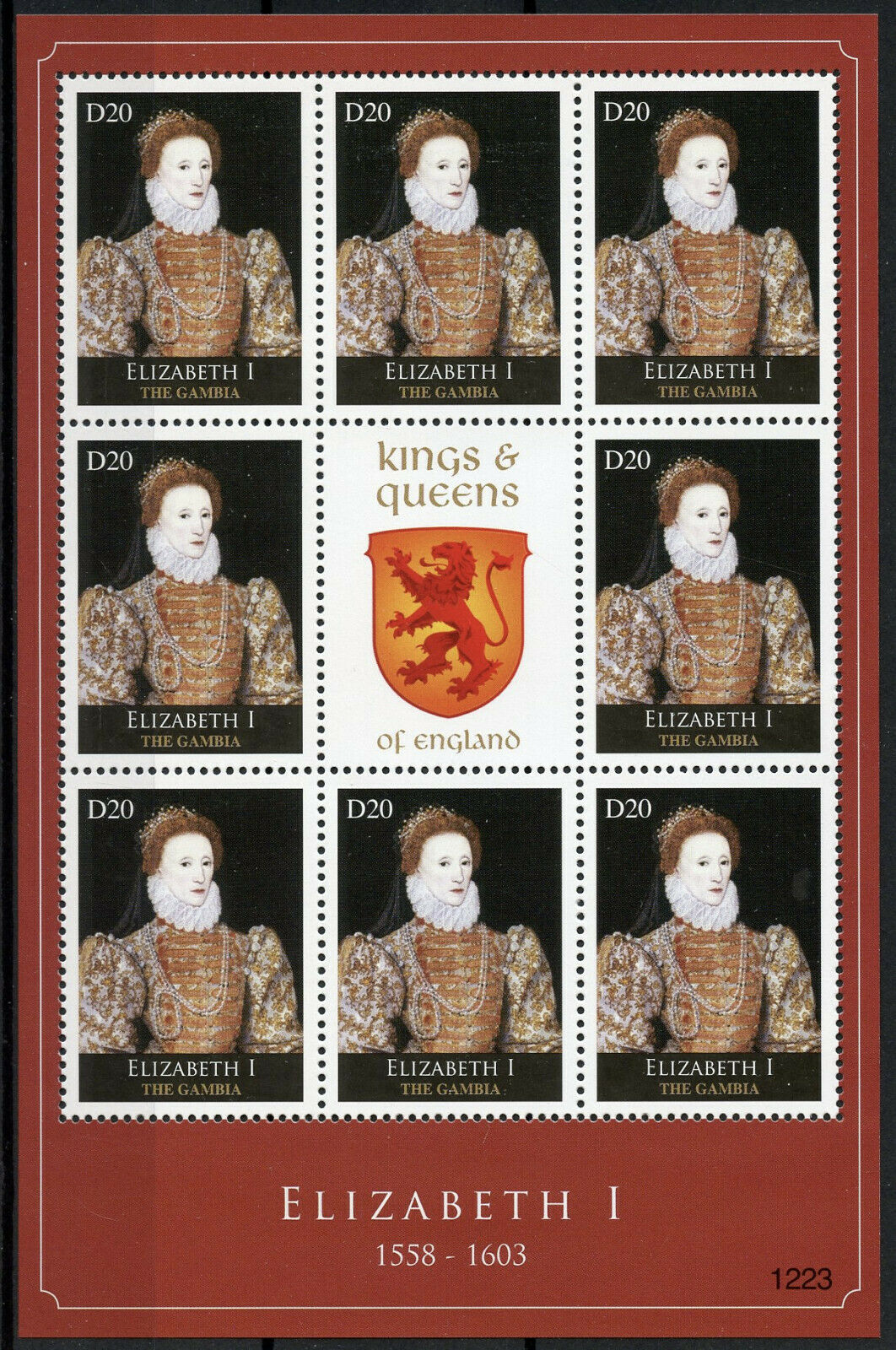 Gambia 2012 MNH Royalty Stamps Kings & Queens of England Elizabeth I 8v M/S