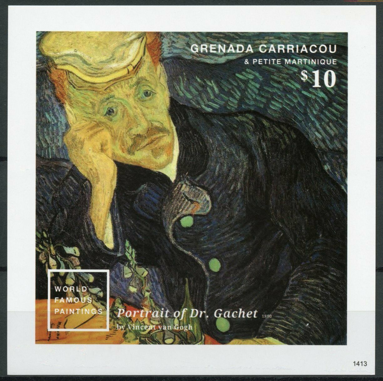 Grenada Grenadines Art Stamps 2014 MNH Famous Paintings Van Gogh 1v IMPF S/S II