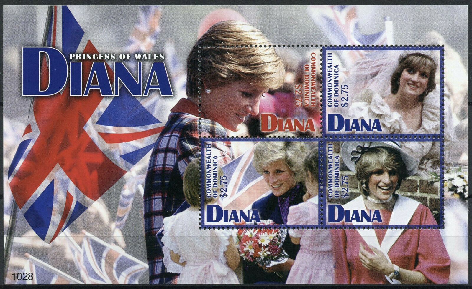 Dominica Royalty Stamps 2010 MNH Princess Diana of Wales Famous People 4v M/S