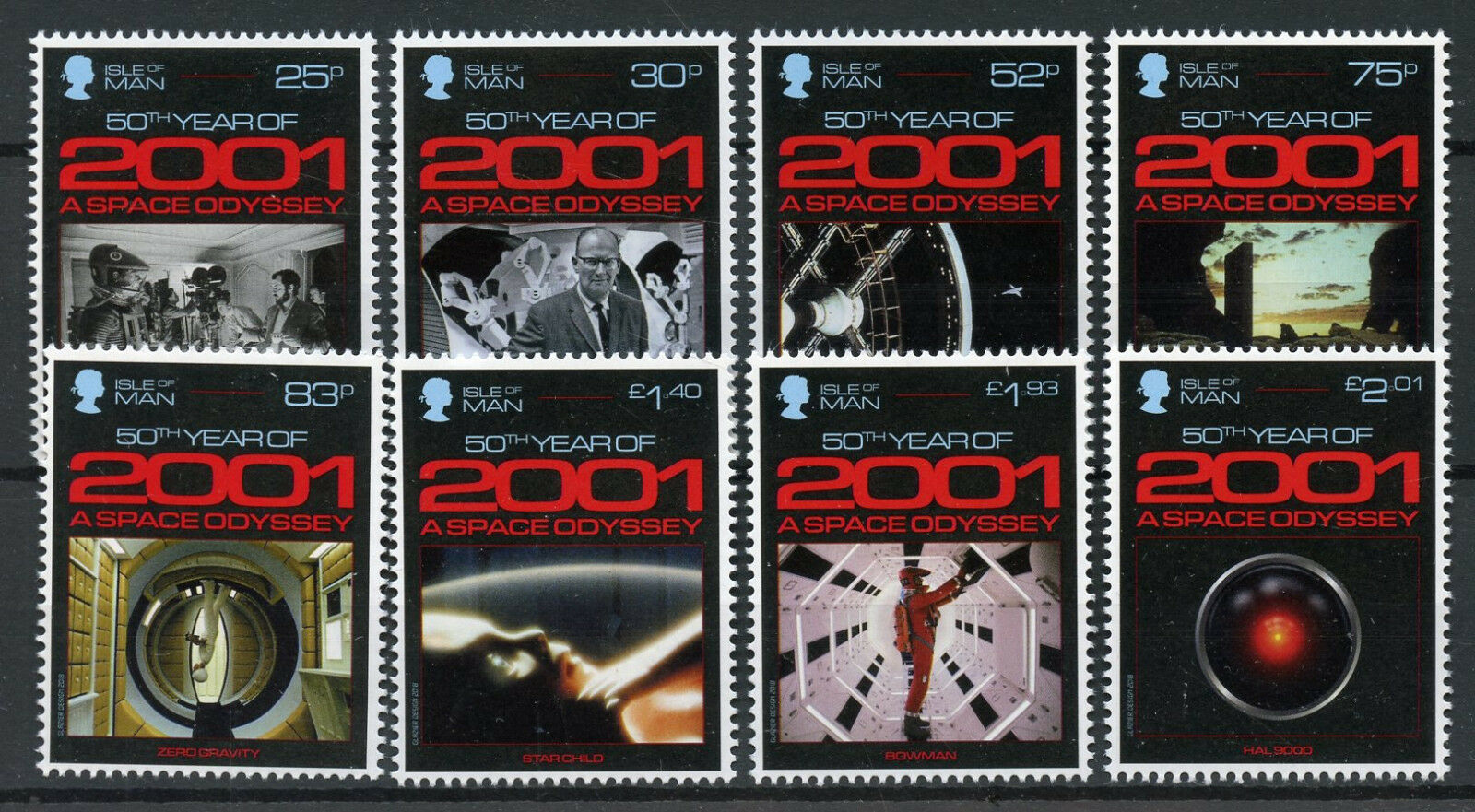 Isle of Man IOM 2018 MNH 2001 Space Odyssey Arthur C Clarke 8v Set Movies Stamps