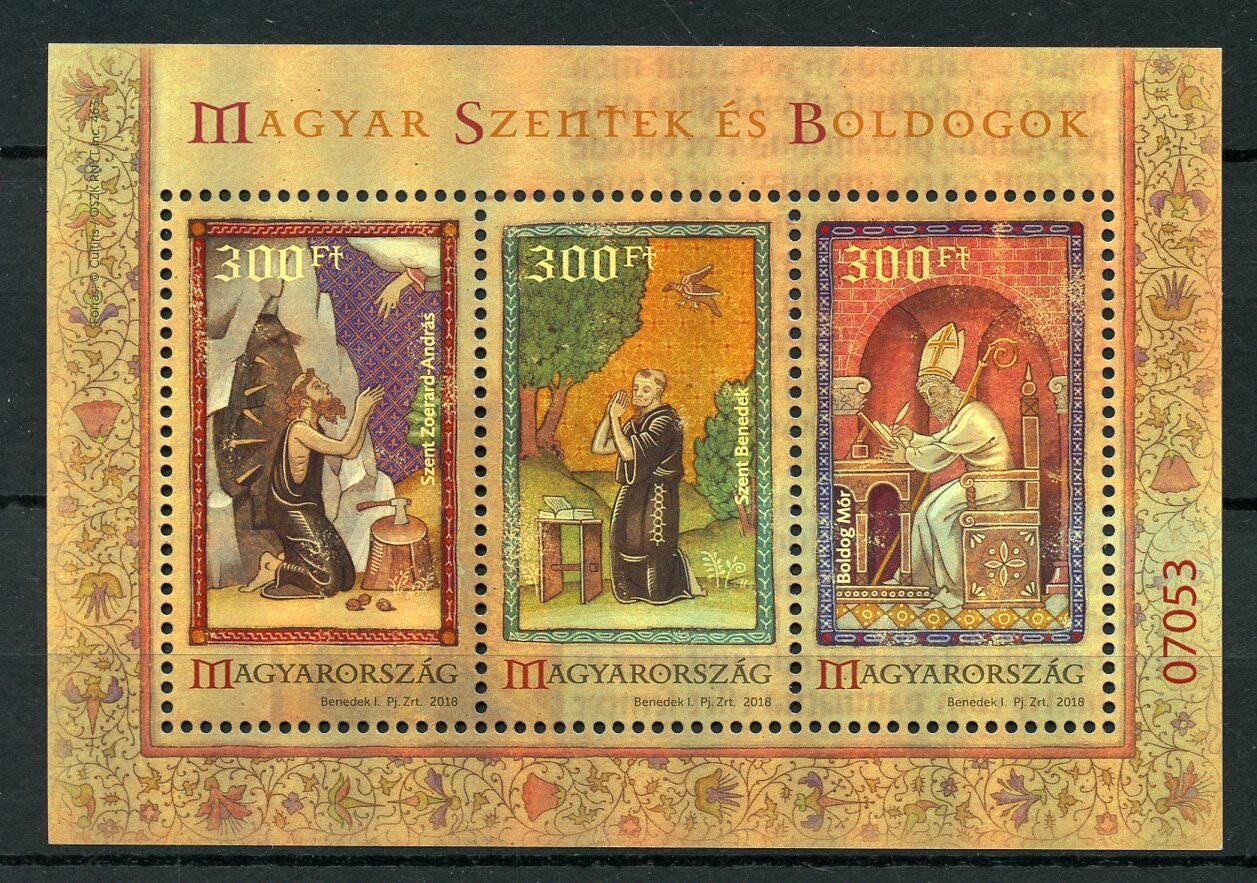 Hungary 2018 MNH Hungarian Blesseds & Saints VI 3v Special M/S Art Stamps