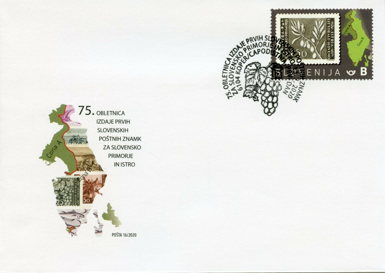 Slovenia SOS Stamps 2020 FDC 1st Postage Stamp Slovene Littoral & Istria 1v Set