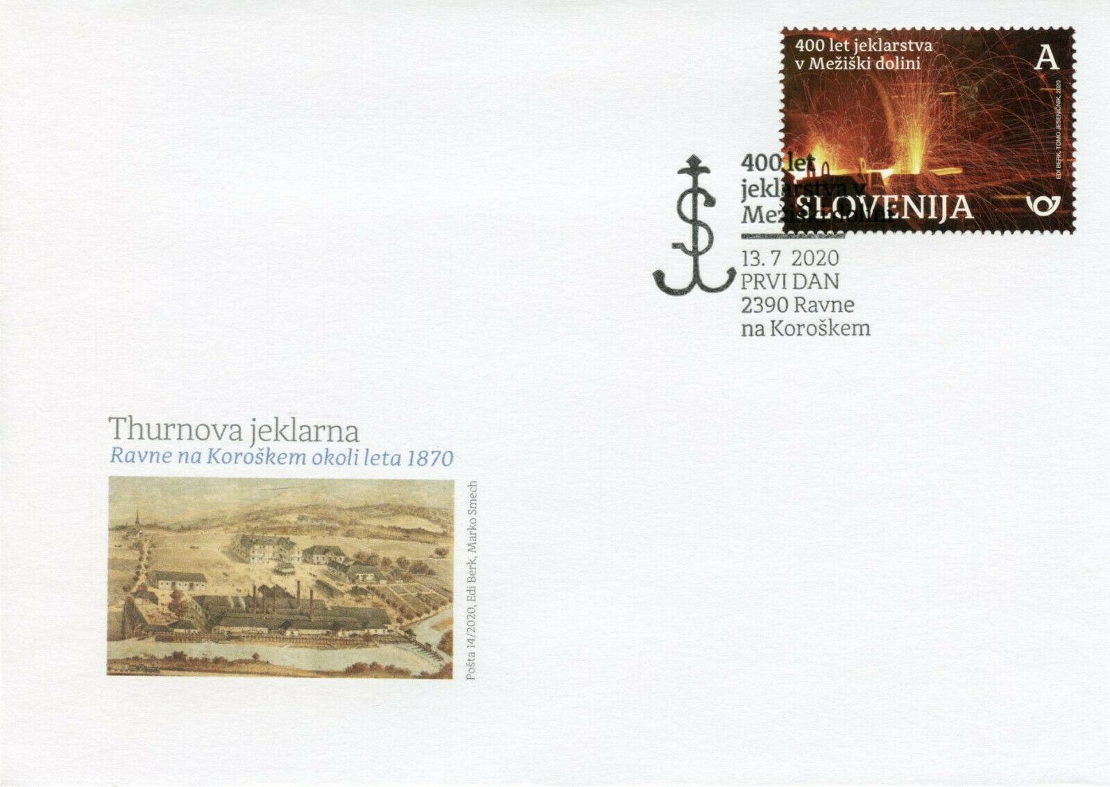 Slovenia Industry Stamps 2020 FDC Steel Making in Meza Valley 400 Years 1v Set