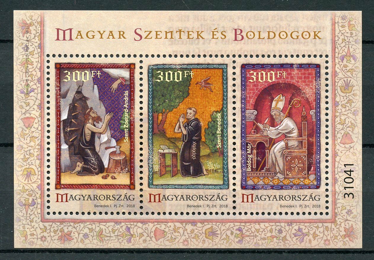 Hungary 2018 MNH Hungarian Blesseds & Saints VI 3v M/S Religion Art Stamps