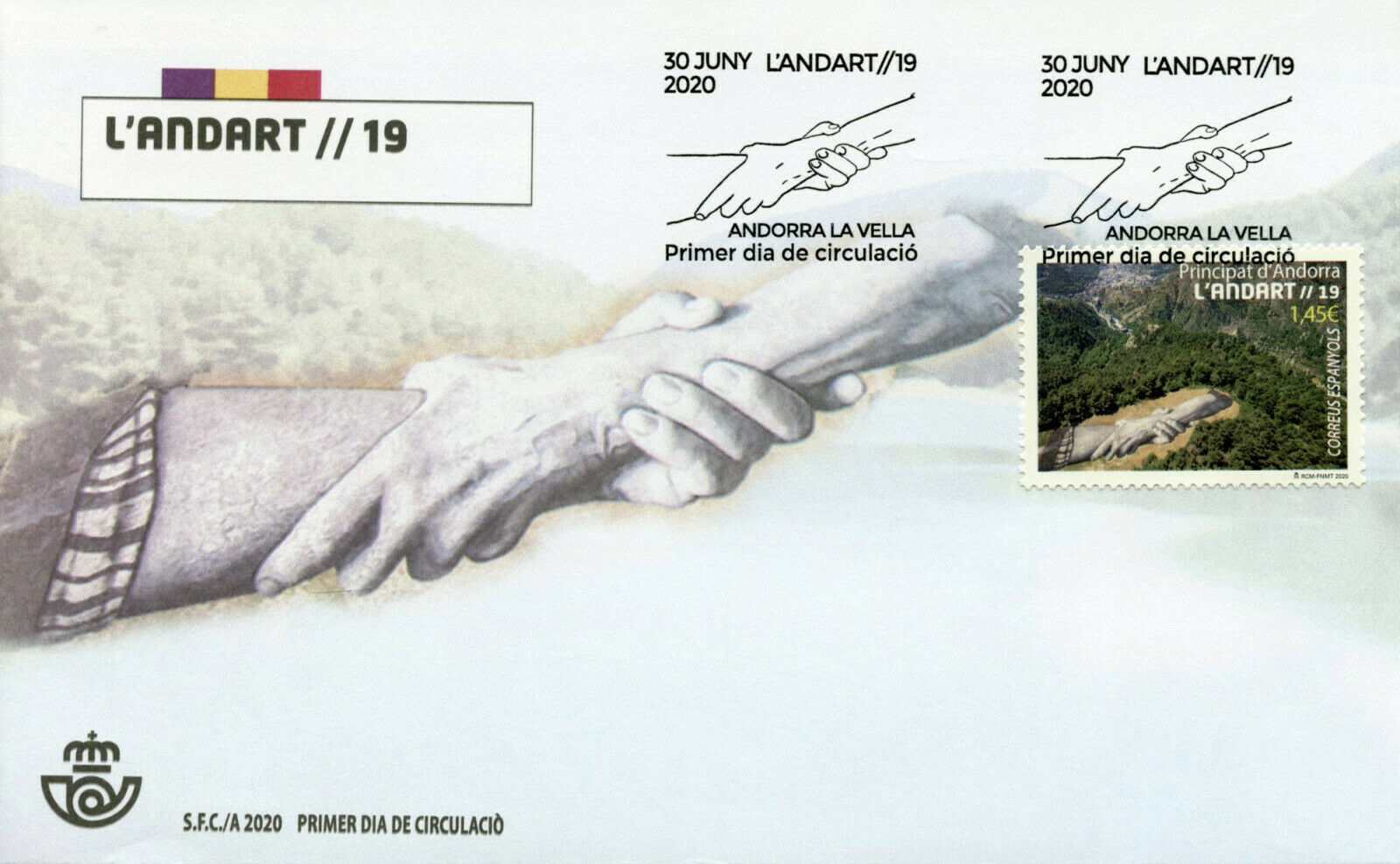 Spanish Andorra Landscapes Stamps 2020 FDC Land Art L'Andart Nature 1v Set