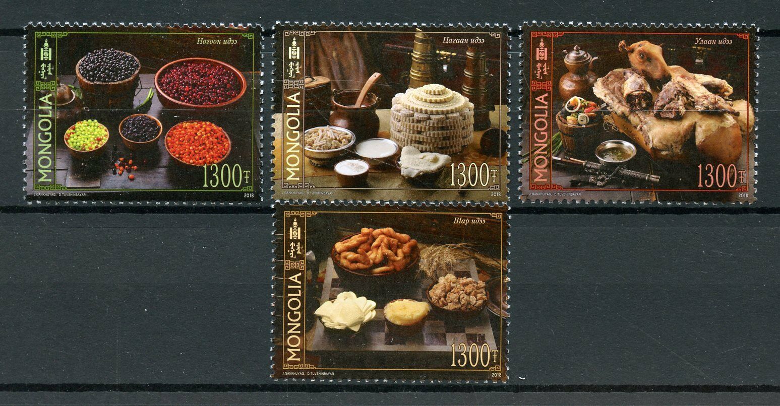 Mongolia 2018 MNH Foods Cuisine 4v Set Gastronomy Cultures Traditions Stamps