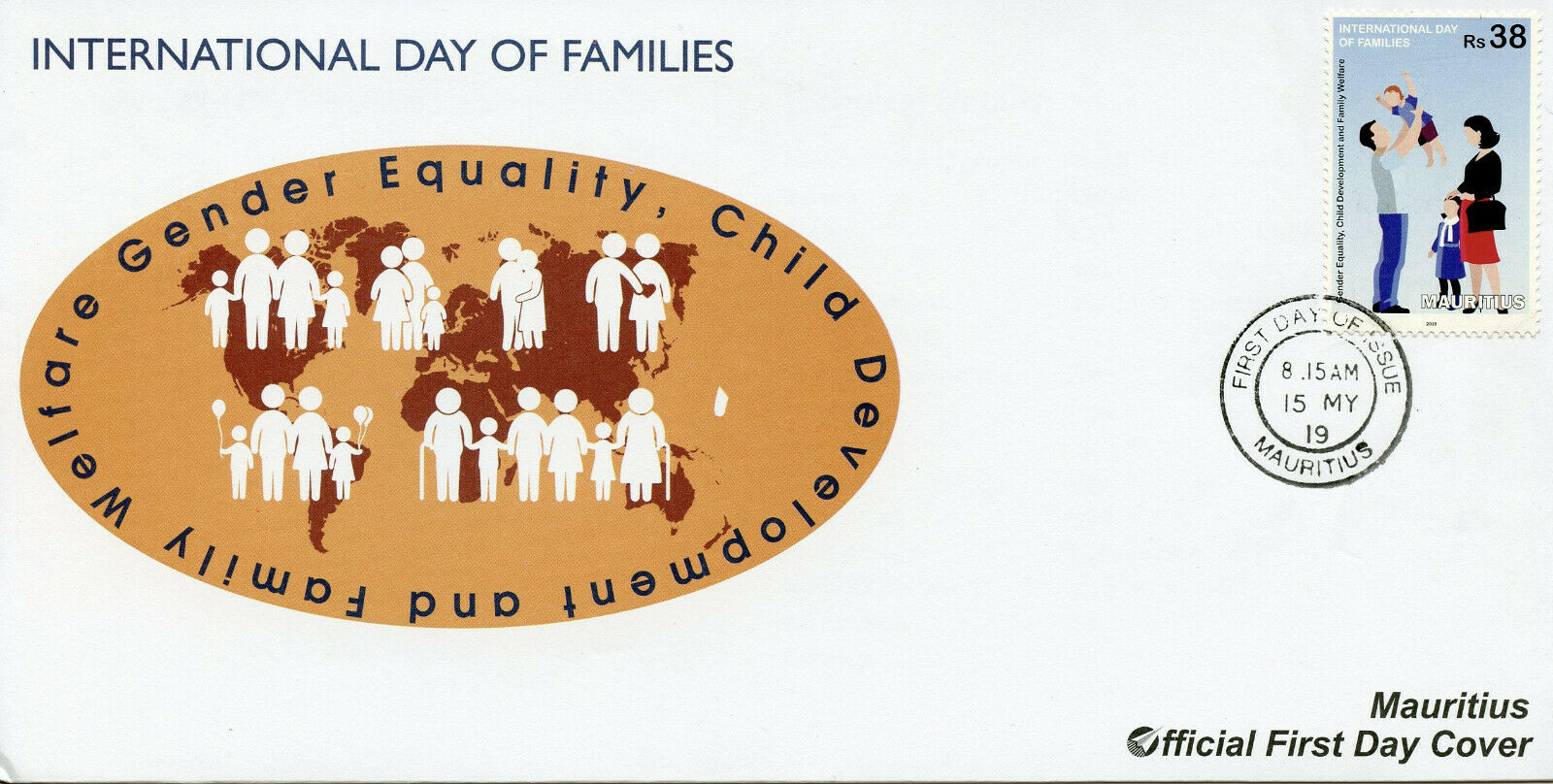 Mauritius 2019 FDC International Day of Families 1v Set Cover Cultures Stamps