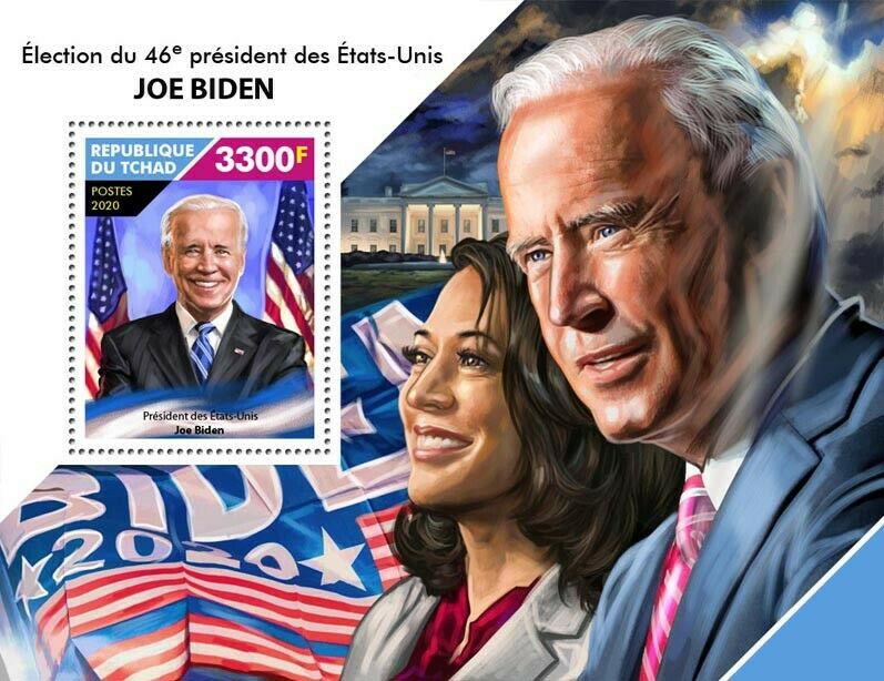 Chad Joe Biden Stamps 2020 MNH 46th US Presidents Presidential Elections 1v S/S