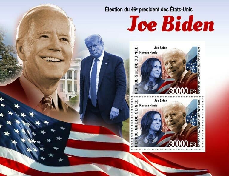 Guinea Joe Biden Stamps 2020 MNH US Presidents Elections Donald Trump 1v S/S