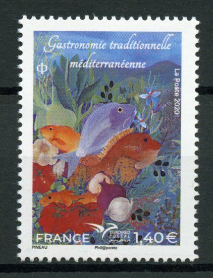 France Cultures Stamps 2020 MNH Mediterranean Gastronomy Euromed Foods 1v Set