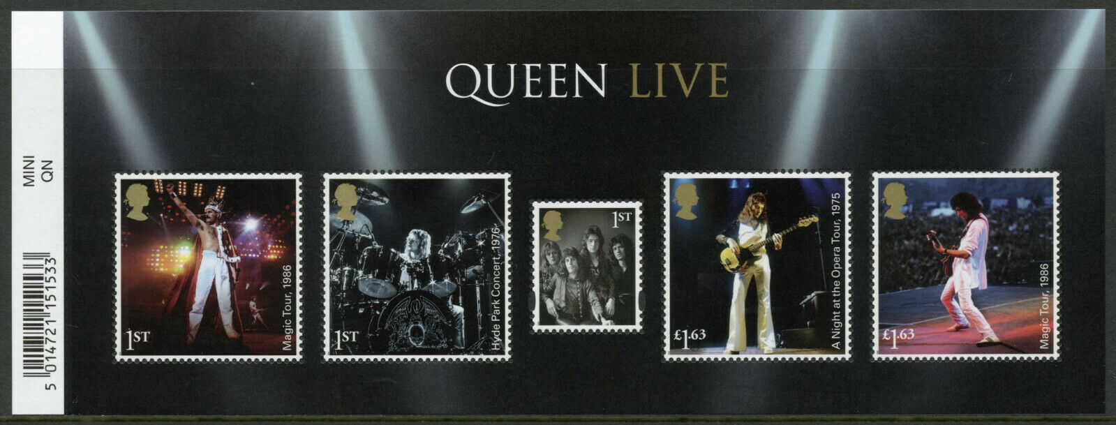 GB Music Stamps 2020 MNH Queen Live Freddie Mercury Magic Tour 5v M/S