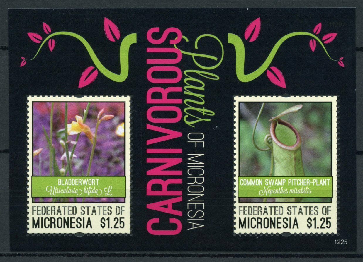 Micronesia Stamps 2012 MNH Carnivorous Plants of Pacific Bladderwort 2v S/S