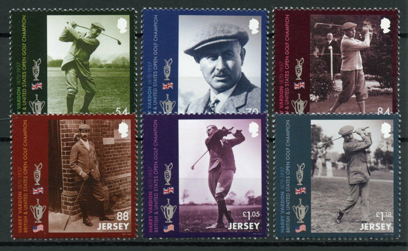 Jersey Golf Stamps 2020 MNH Harry Vardon Famous People Sports 6v Set