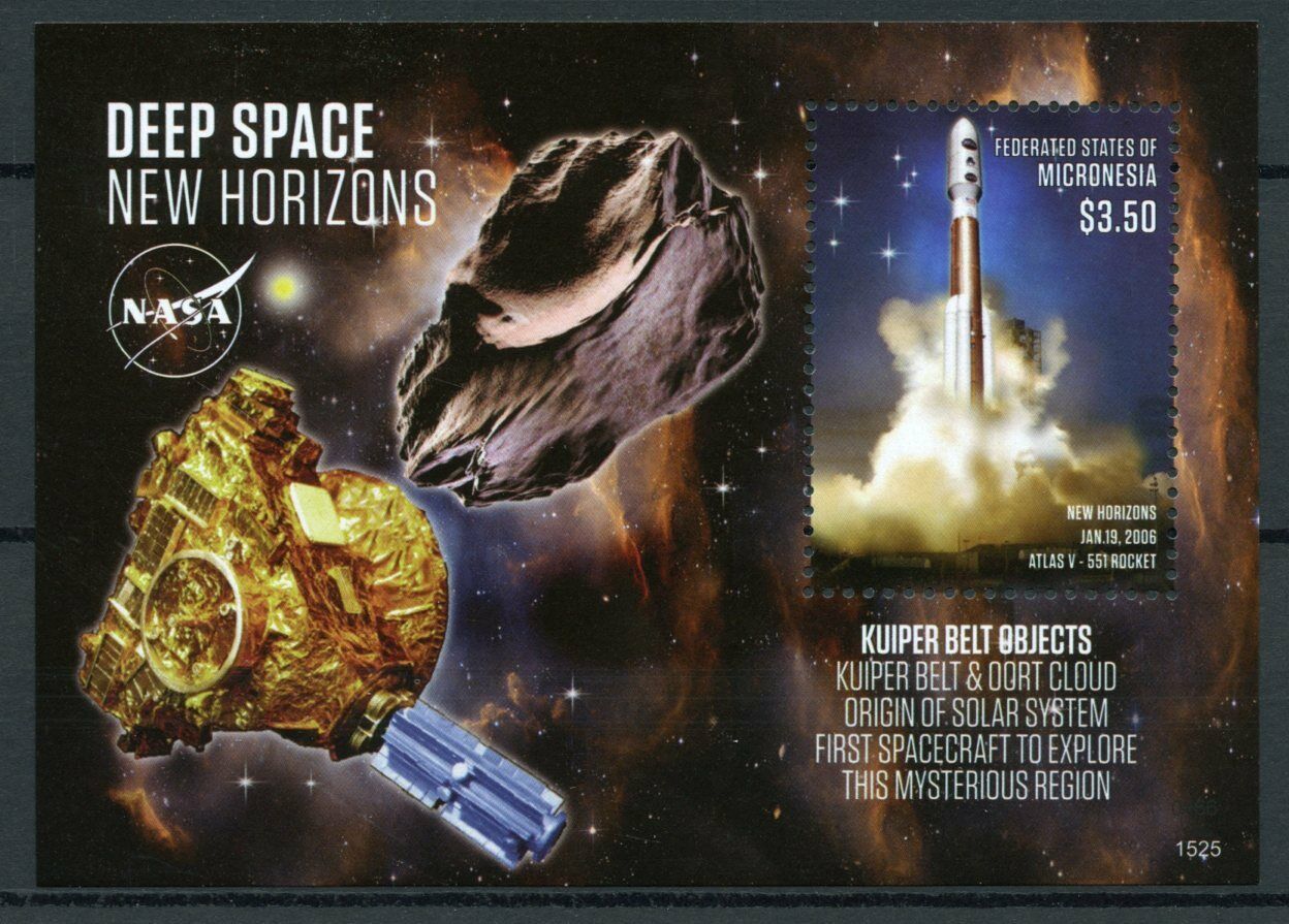 Micronesia Stamps 2015 MNH NASA Deep Space New Horizons Kuiper Belt 1v S/S