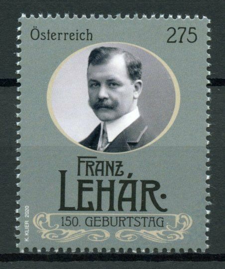 Austria Music Stamps 2020 MNH Franz Lehar Composers Operetta 1v Set