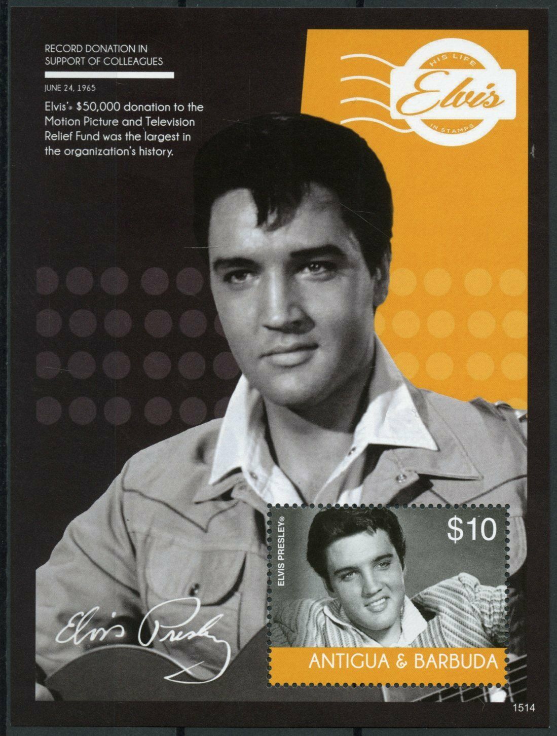 Antigua & Barbuda 2015 MNH Elvis Presley His Life in Stamps Music 1v S/S III