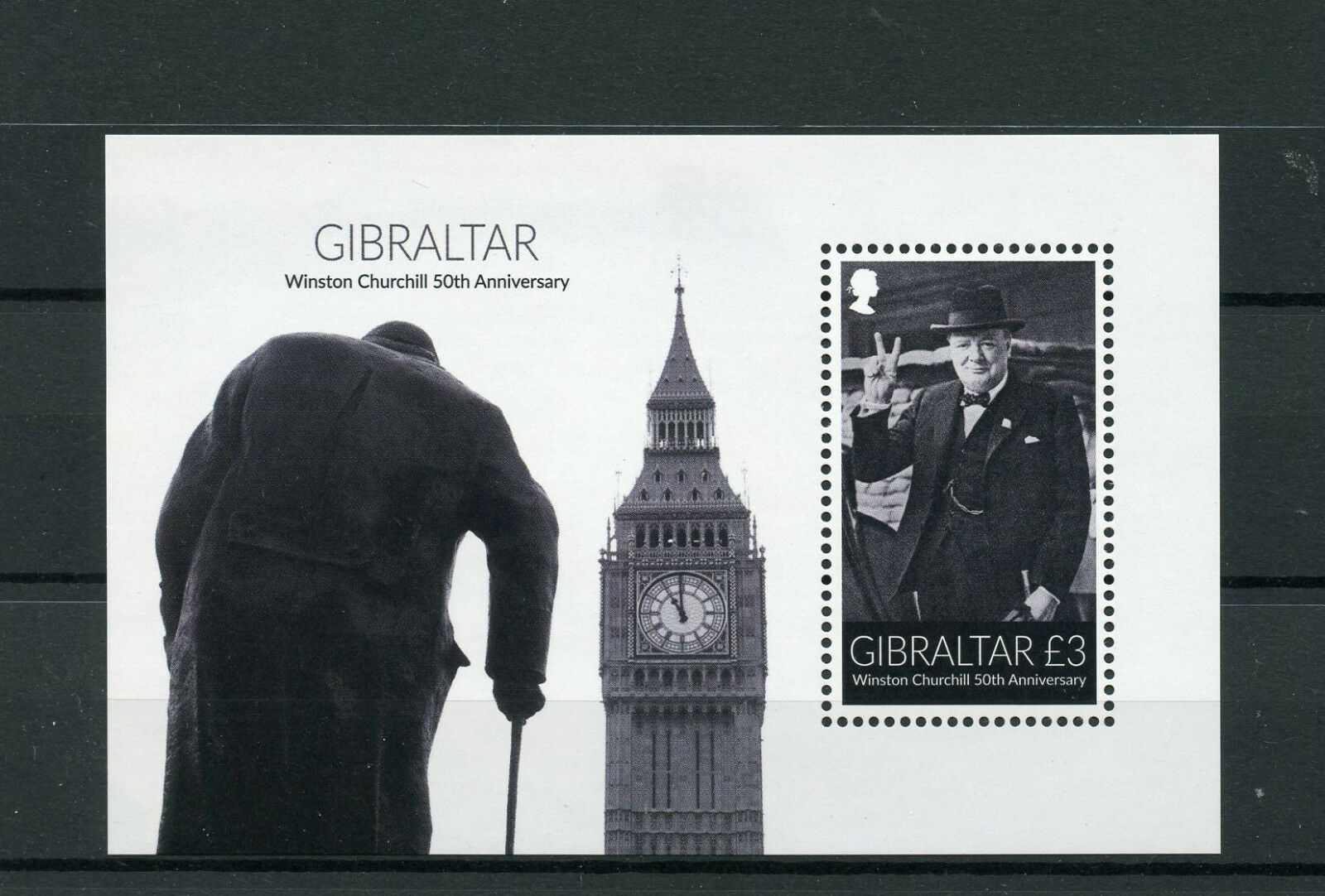 Gibraltar 2015 MNH Winston Churchill 50th Anniv 1v M/S Big Ben Stamps