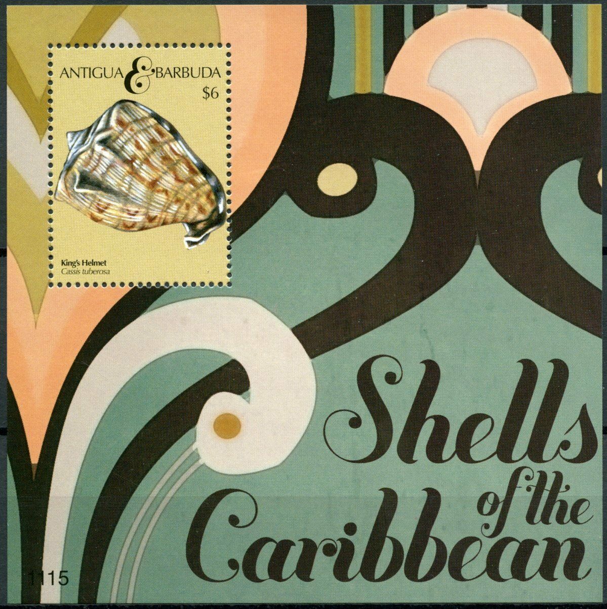 Antigua & Barbuda Seashells Stamps 2011 MNH Shells of Caribbean 1v S/S II