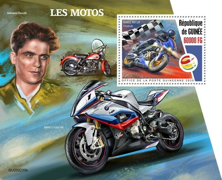 Guinea Motorcycles Stamps 2020 MNH Buell Ducati BMW Motorcycle 1v S/S