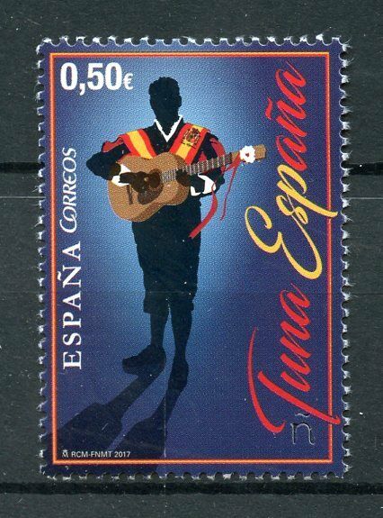 Spain 2017 MNH Tuna Espana 1v Set Guitars Musical Instruments Music Stamps