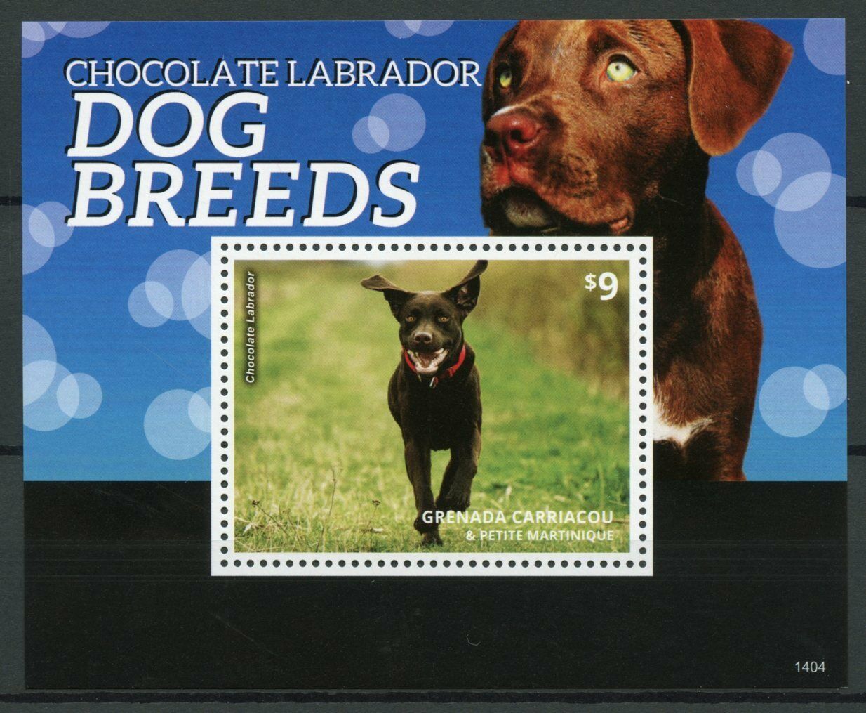 Grenadines of Grenada Dogs Stamps 2014 MNH Dog Breeds Chocolate Labrador 1v S/S