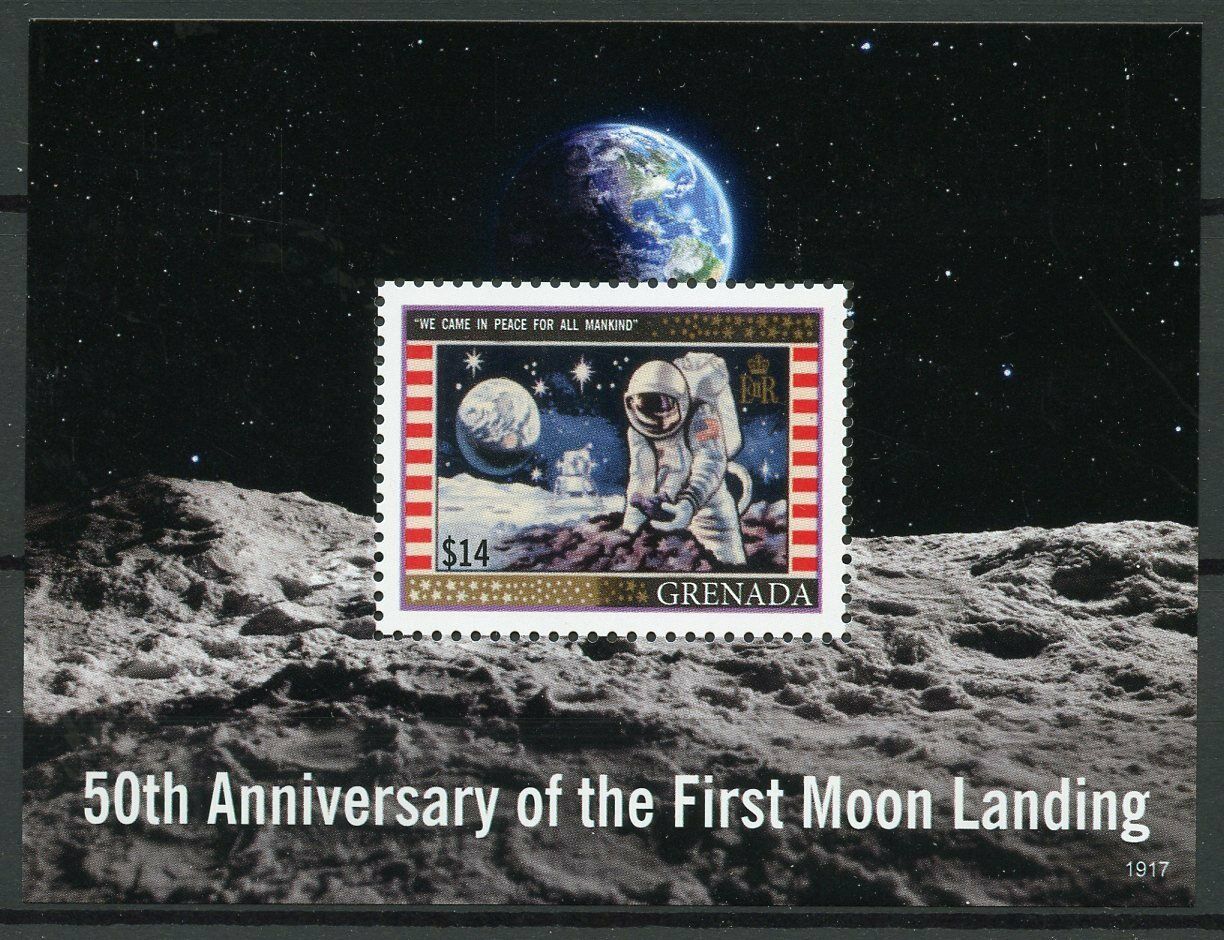 Grenada 2019 MNH Space Stamps Moon Landing Apollo 11 50th Anniv 1v S/S