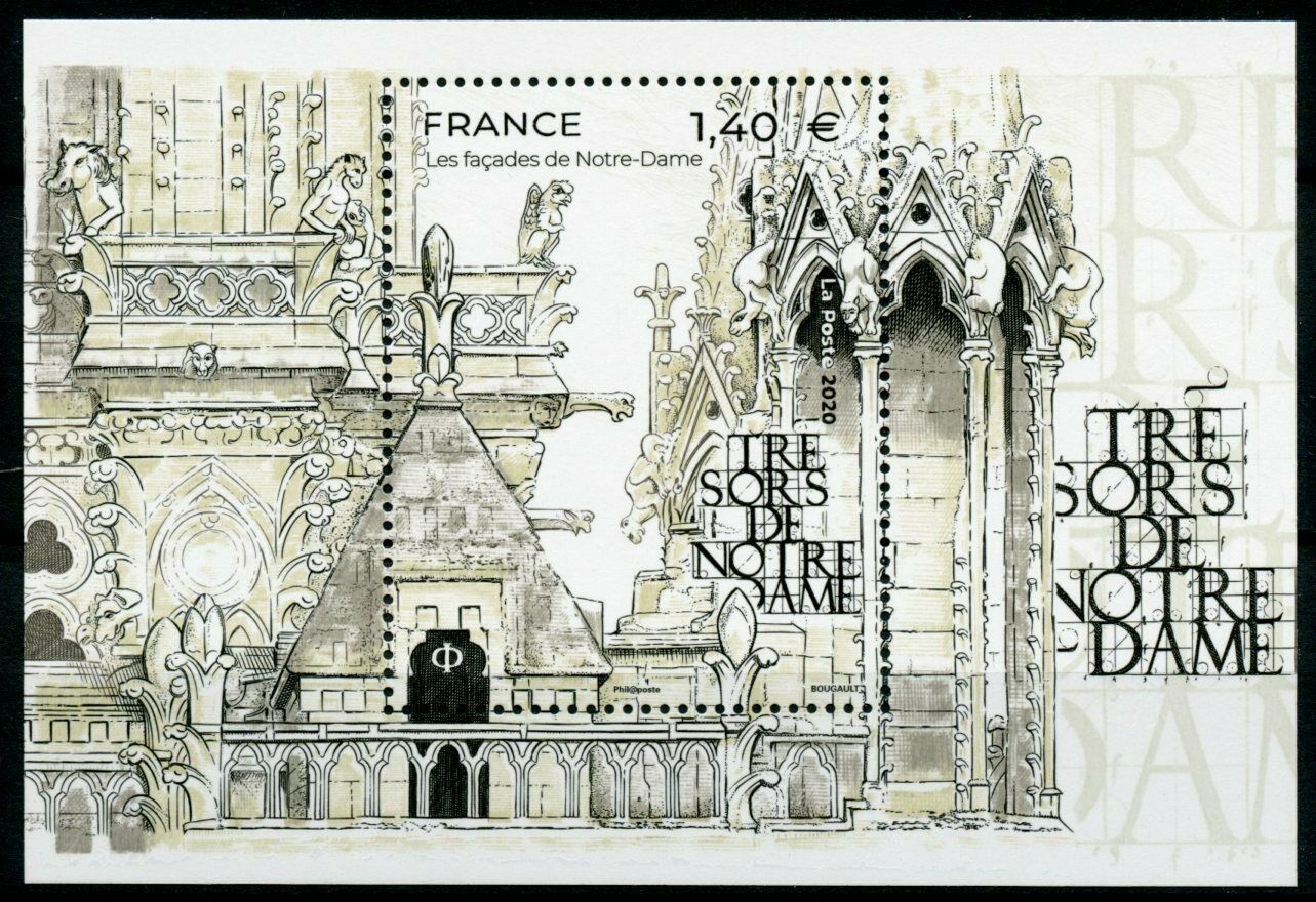 France Architecture Stamps 2020 MNH Treasures of Notre Dame Facades 1v M/S