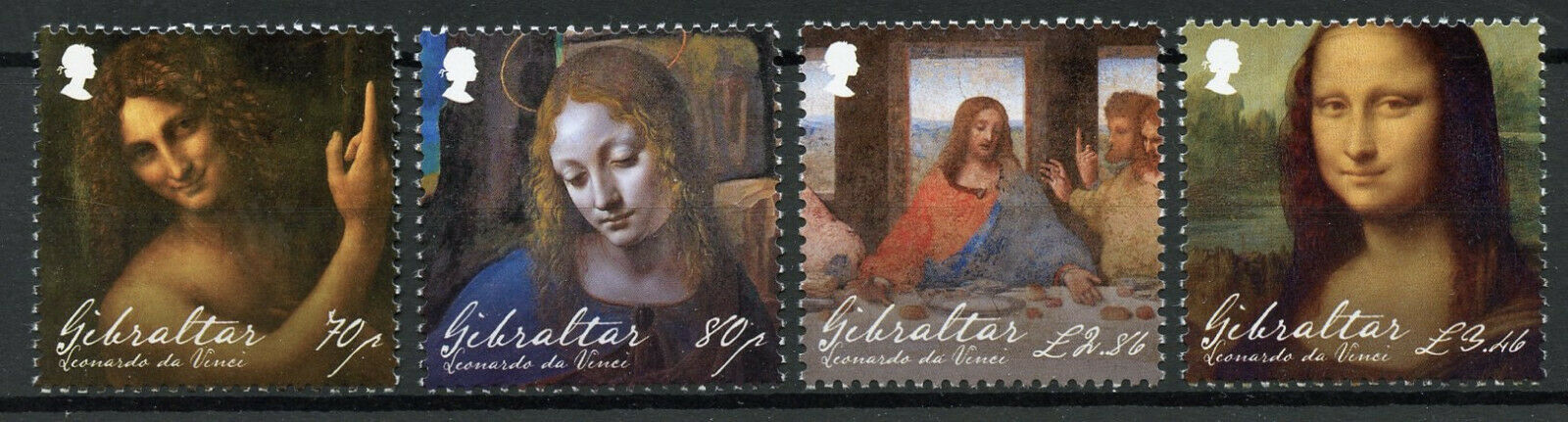 Gibraltar 2019 MNH Art Stamps Leonardo Da Vinci Art Mona Lisa Paintings 4v Set