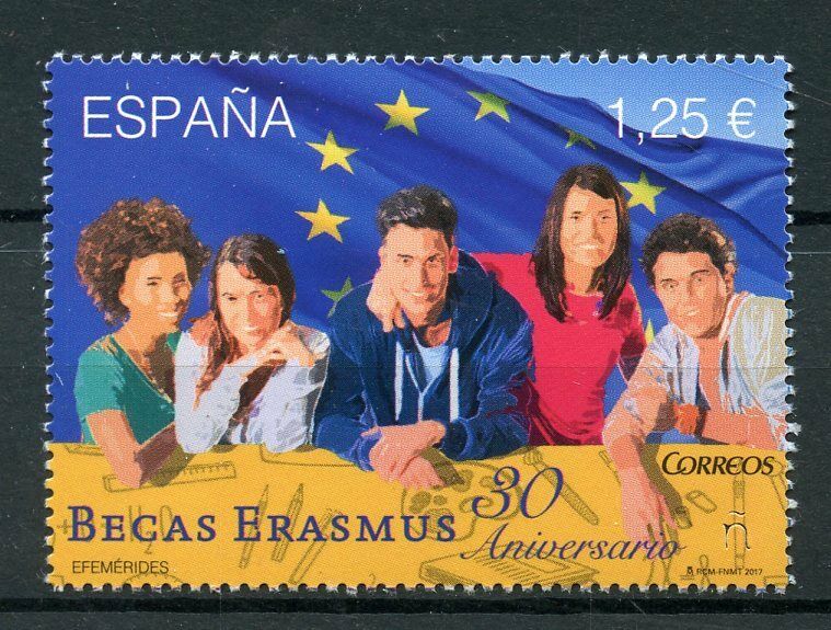 Spain 2017 MNH Erasmus Scholarships 30th Anniv 1v Set Education Stamps