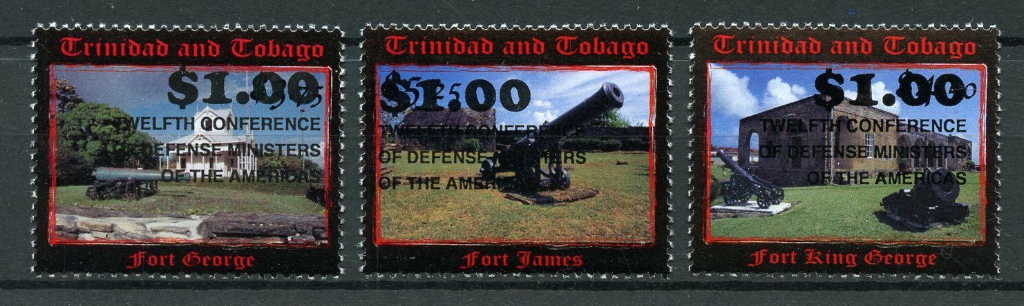 Trinidad & Tobago 2018 MNH CDMA Historic Forts & Cannons OVPT 3v Set Stamps