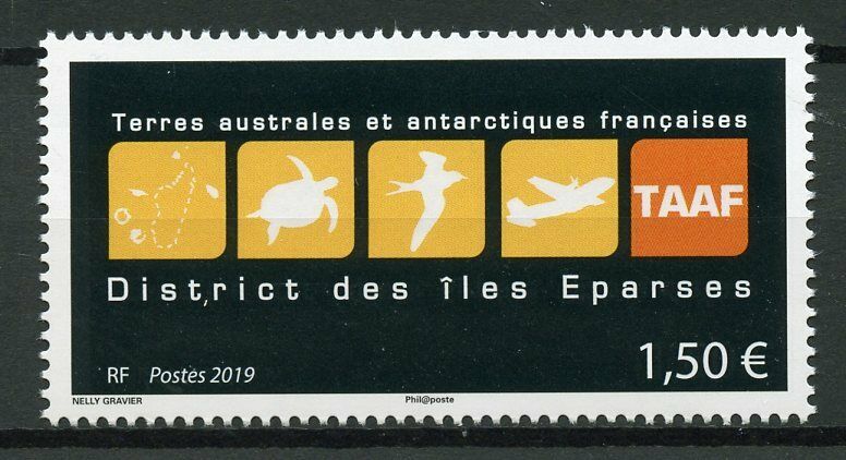 FSAT TAAF 2019 MNH Iles Eparses Logos Turtles Aviation Birds 1v Set Stamps