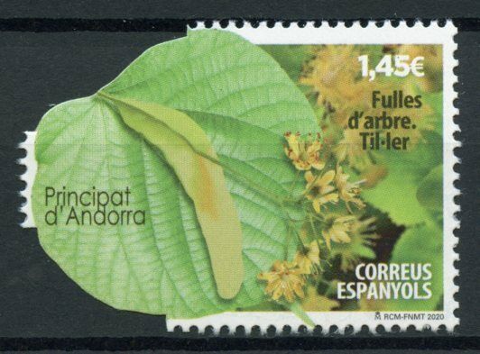 Spanish Andorra Trees Stamps 2020 MNH Lime Tree Leaves Nature 1v Set