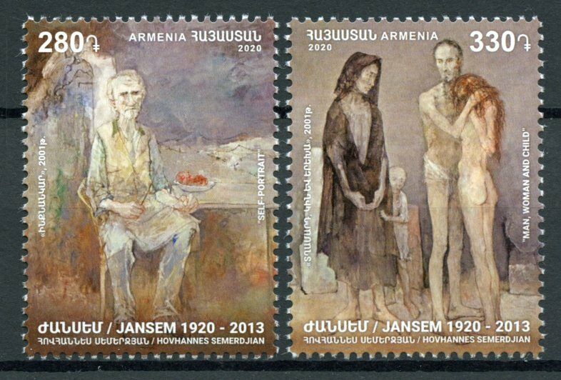 Armenia Art Stamps 2020 MNH Jean Jansem Hovhannes Semerdjian 2v Set