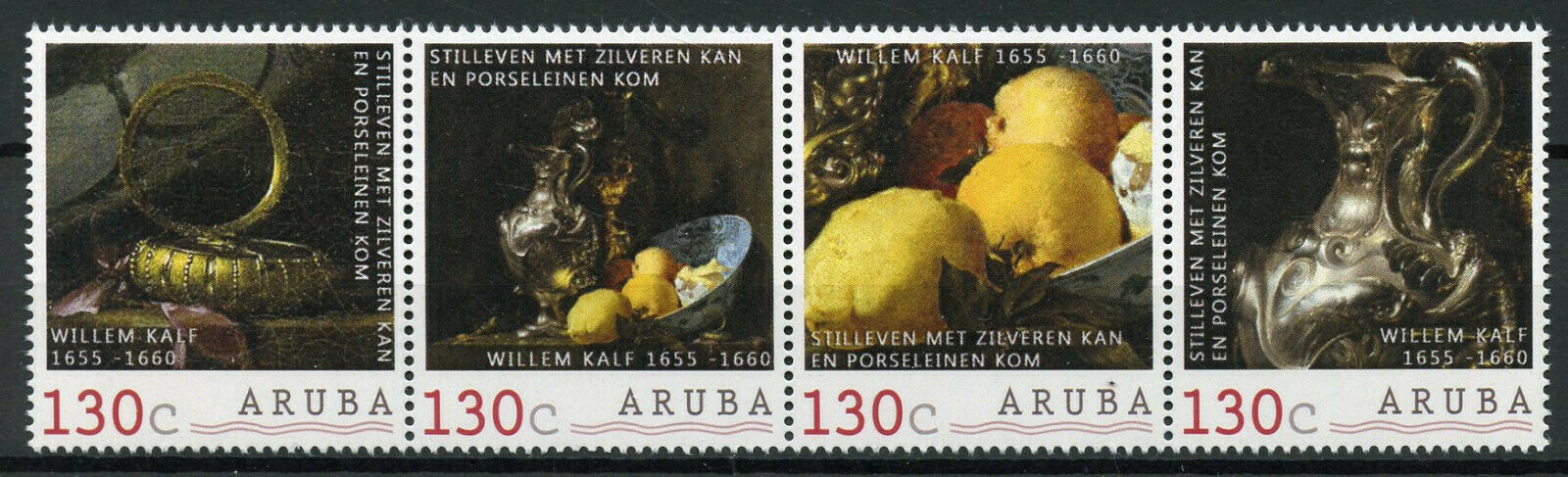 Aruba 2018 MNH Art Stamps Still Life Willem Kalf Paintings 4v Strip