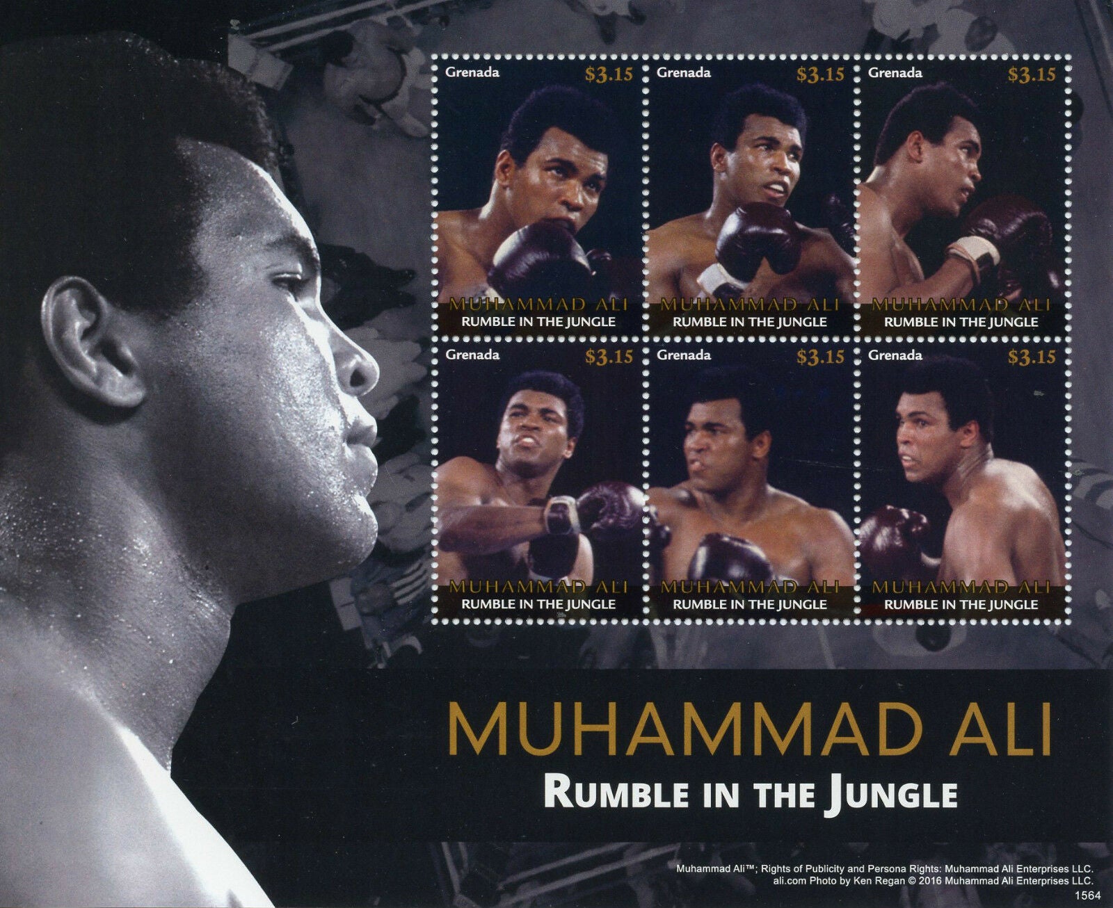 Grenada Boxing Stamps 2015 MNH Muhammad Ali Rumble in Jungle Sports 6v M/S