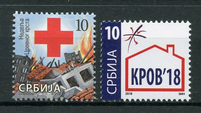 Serbia 2018 MNH Red Cross KPOB Help for Homeless 2v Set Medical Health Stamps