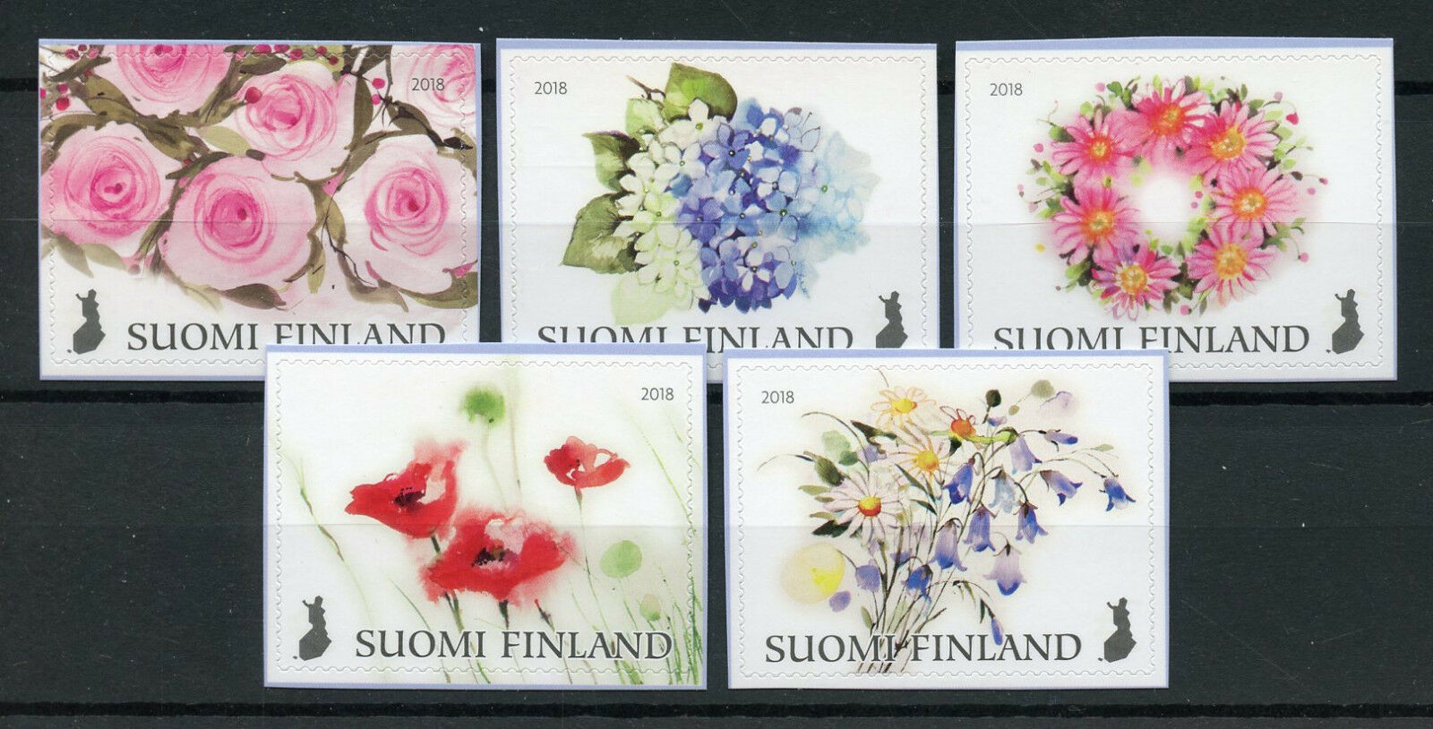 Finland 2018 MNH Flowers of Happiness Roses 5v S/A Set Nature Flora Stamps