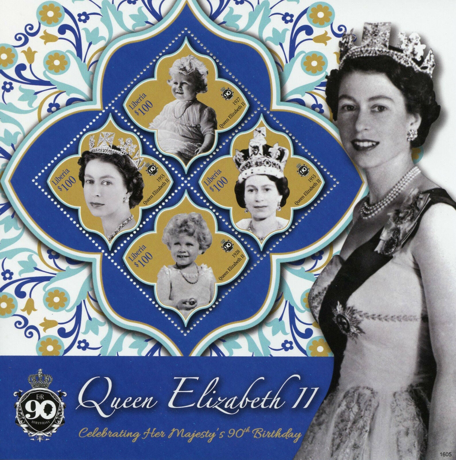 Liberia 2016 MNH Royalty Stamps Queen Elizabeth II 90th Birthday Anniv 4v M/S