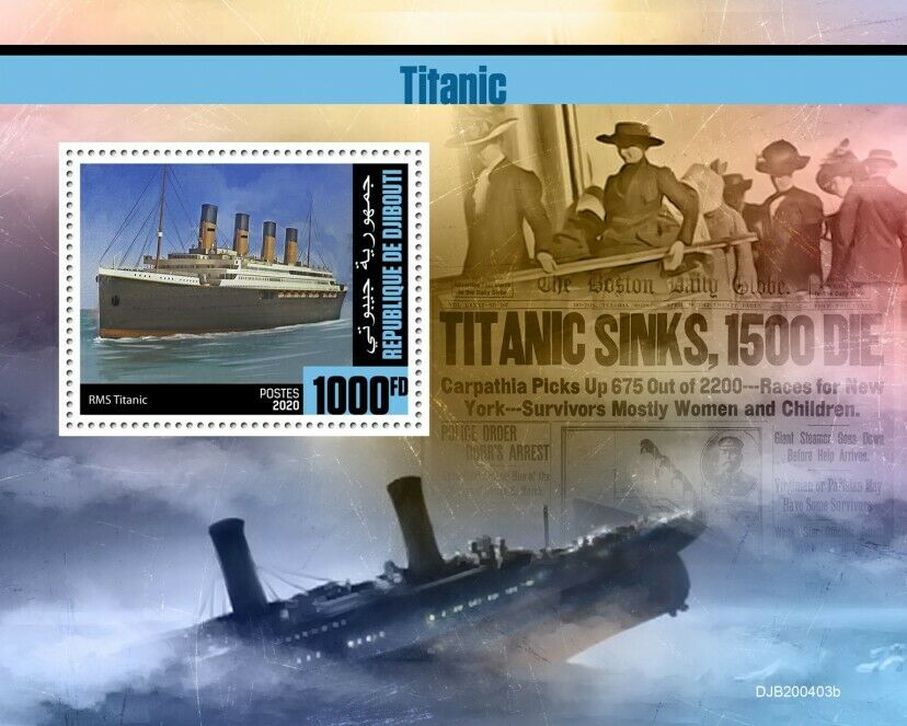 Djibouti 2020 MNH Ships Stamps Titanic Boats Nautical 1v S/S