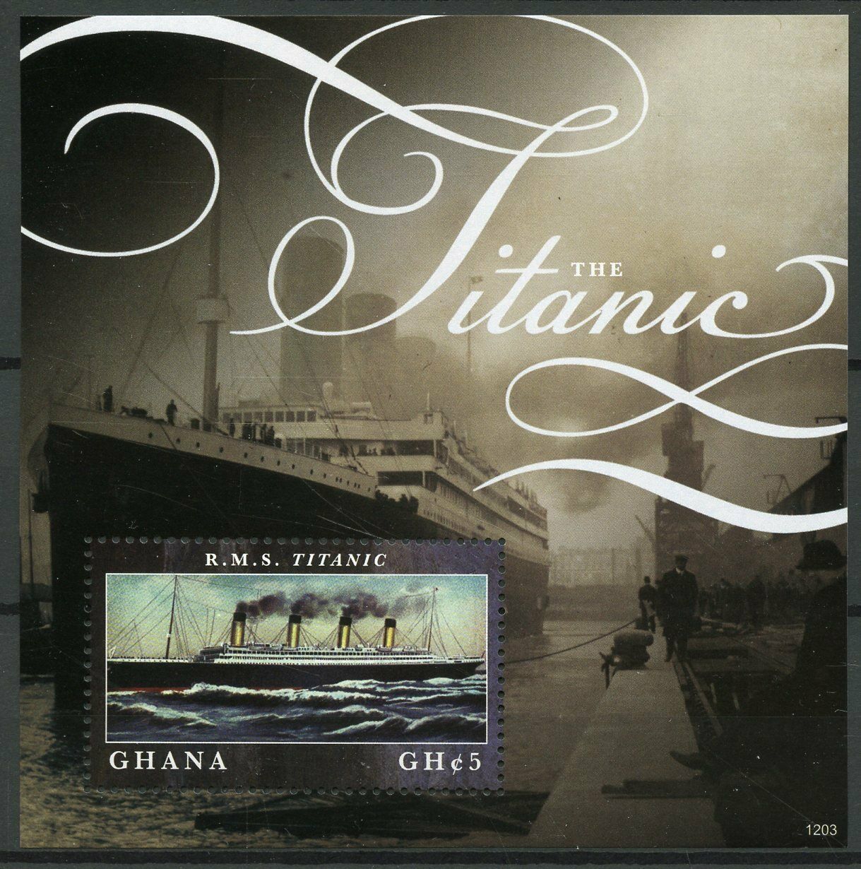 Ghana 2012 MNH RMS Titanic 1v S/S Boats Ships Nautical Stamps