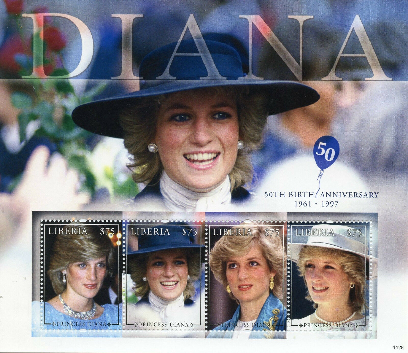 Liberia 2011 MNH Royalty Stamps Princess Diana 50th Birth Anniv 4v M/S I