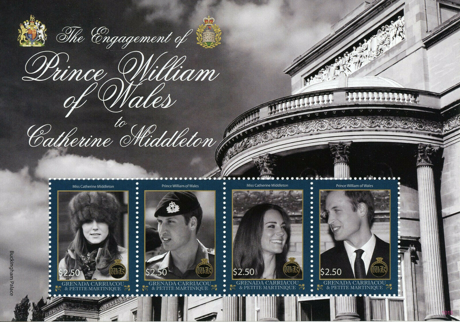 Grenadines Grenada Royalty Stamps 2010 MNH Engagement Prince William 4v M/S II