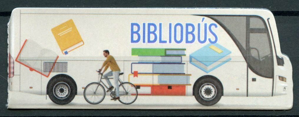 Spain Transport Stamps 2020 MNH Bibliobus Buses Bicycles Books Library 1v Set