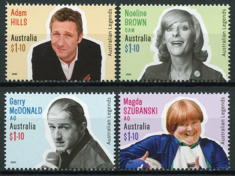 Australia People Stamps 2020 MNH Comedy Legends Adam Hills Noeline Brown 4v Set