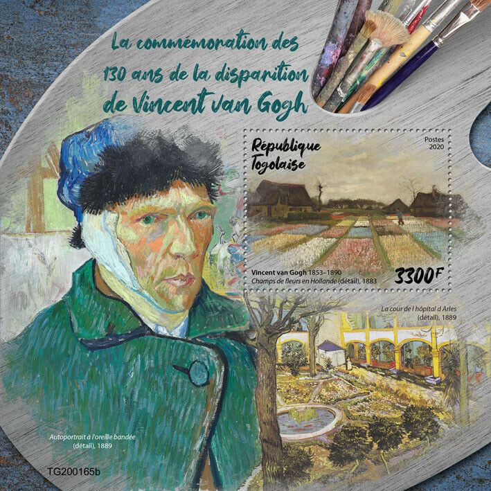 Togo 2020 MNH Art Stamps Vincent Van Gogh Paintings Famous People 1v S/S