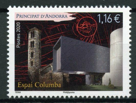 French Andorra Art Stamps 2020 MNH Espai Columba Museums Buildings 1v Set